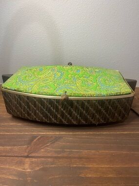 Vintage Salton Hotray Bun Warmer Wood MCM Cottagecore Paisley Retro Tested